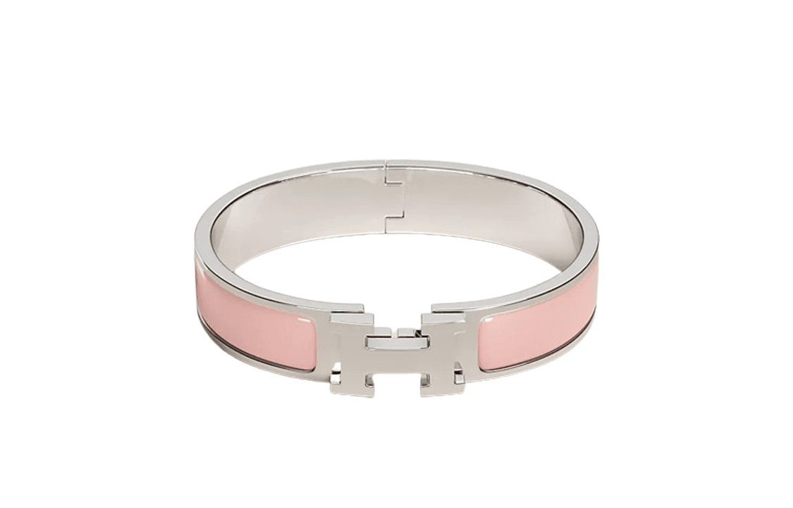 HERMES Clic H Bangles Pink