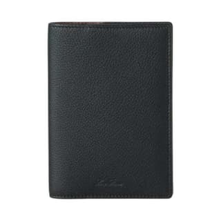Loro Piana Cow Passport Holder Black