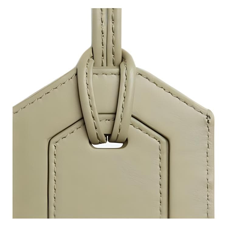 Bottega Veneta Calfskin Label Holder Bag Accessory Gray Green