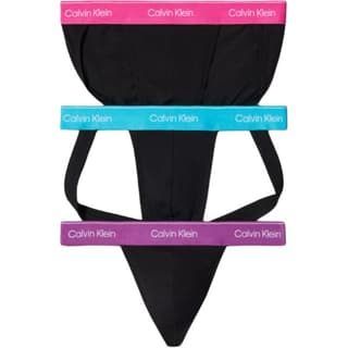 CALVIN KLEIN Thong 3 Pack Black
