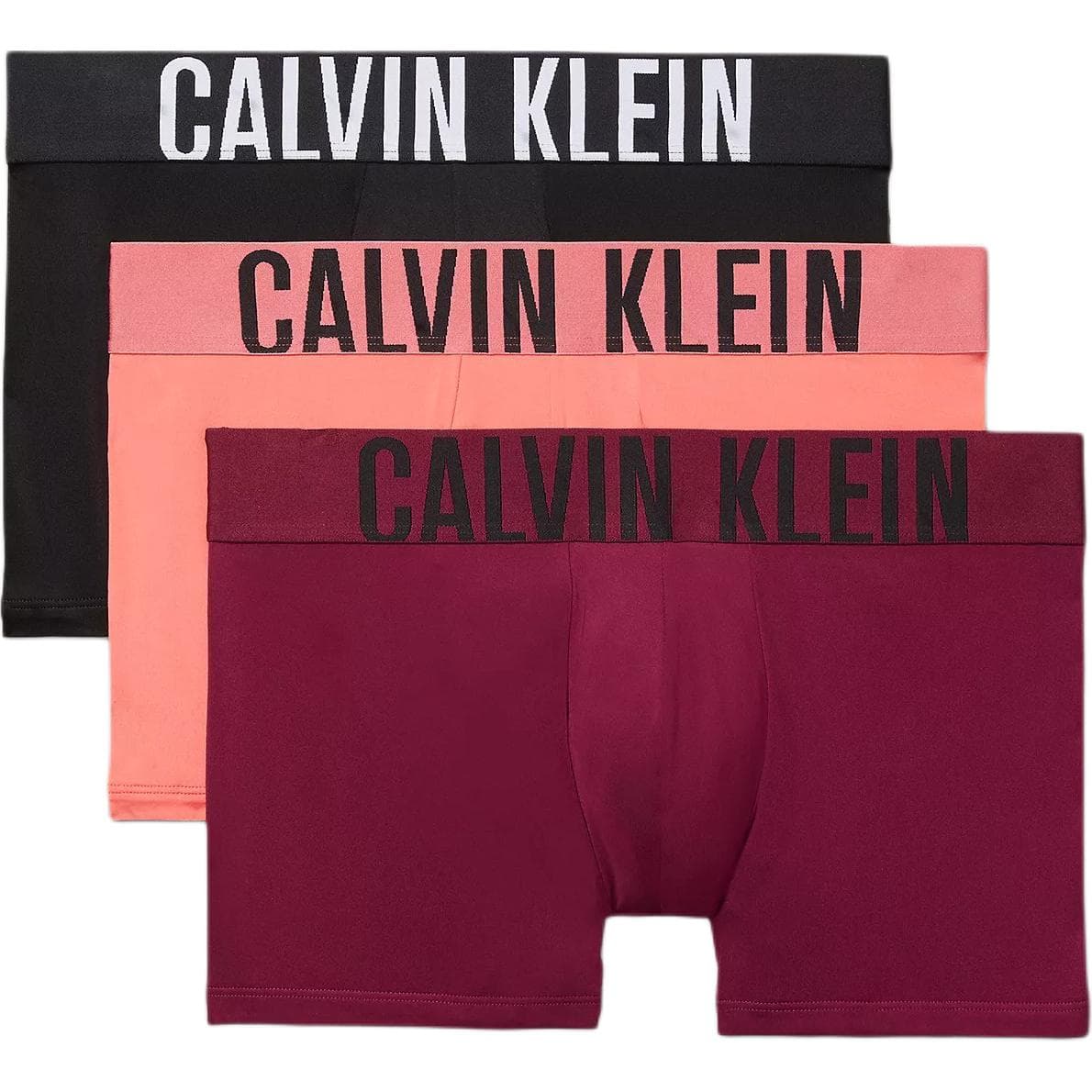 CALVIN KLEIN Underpants 3 Pack 3 Pack (Black+Coral Red+Purple)
