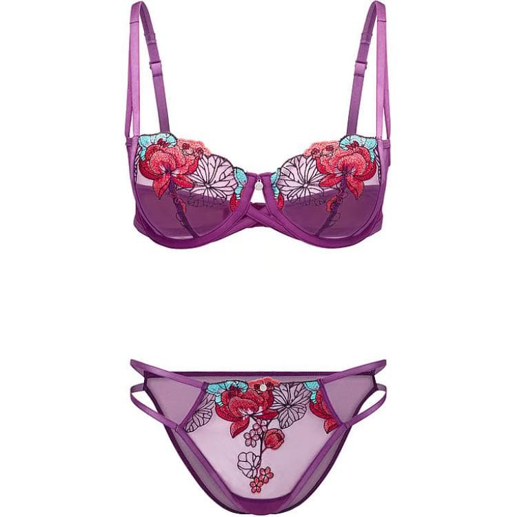 Victoria's Secret Jayda Balconette Bra Panty Set In Lotus Set Lotus Pond Purple Set (Lotus Pond Purple)