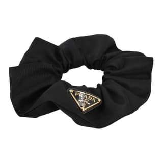 PRADA Logo Plaque Elasticated Band Scrunchie