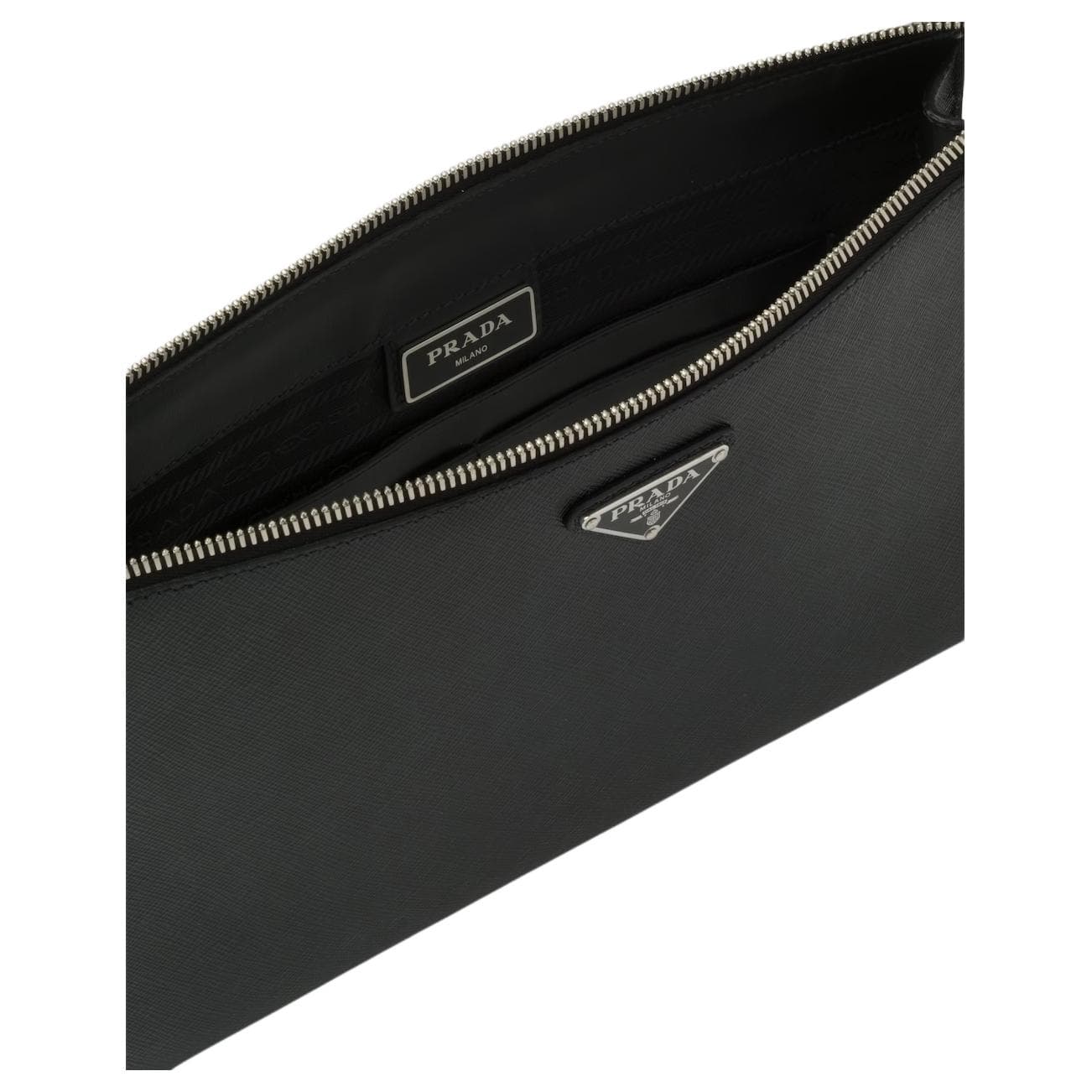 PRADA Saffiano Clutch Black