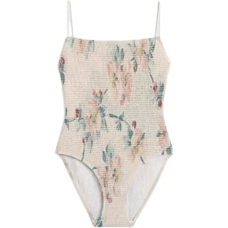 TOTEME Floral print Smocked Swimsuit