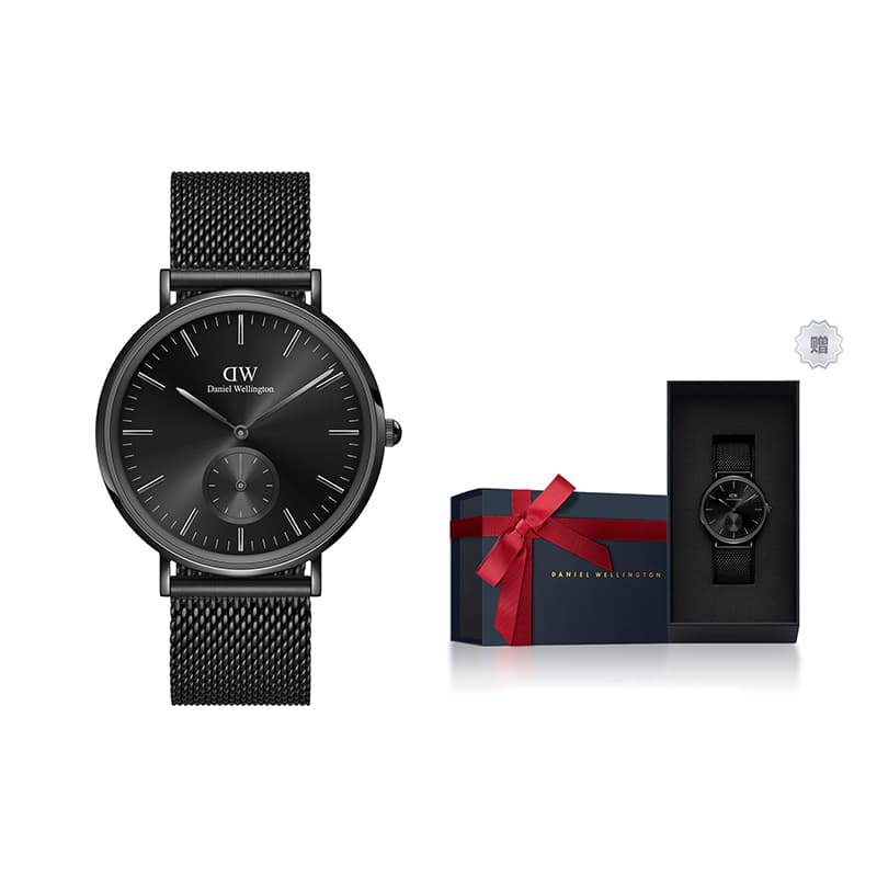 Daniel Wellington Wrist Quartz Movement Stainless Steel Watchband 40mm Black Dial
