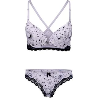 Victoria's Secret Anais Plunge Bra Panty Set In / Cosmic Dreams Set Purple