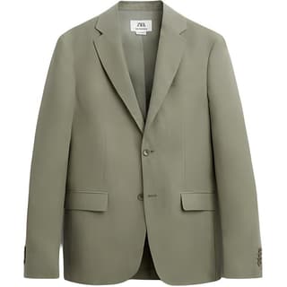 ZARA Business Suits Khaki Suit Collar Moderate Business Suit