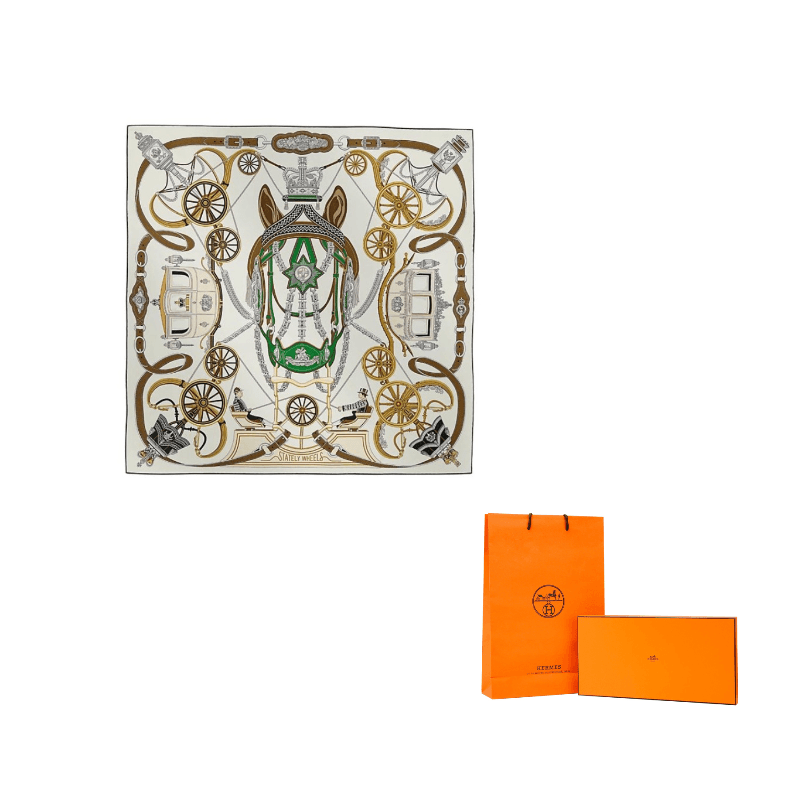 HERMES Premium Wheel Mulberry Silk Multicolor