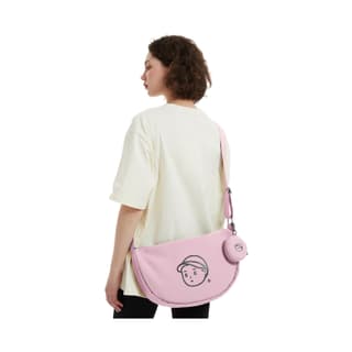 Finerworld Nylon Fabric Dumpling Bag, Shoulder Bag, Crossbody Bag Medium Multicolor