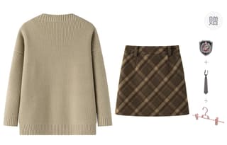 Tokyo Season Skirt Set Fall Winter Gift Box Set Khaki