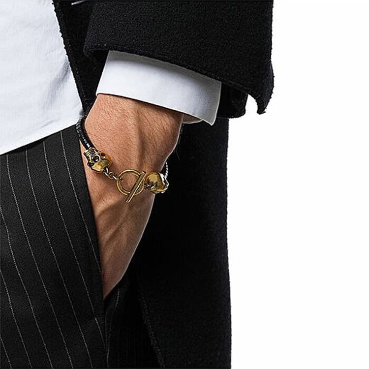 Alexander McQueen T Bar Skull Bracelet