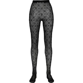 Marine Serre Moonogramflocked mesh tights