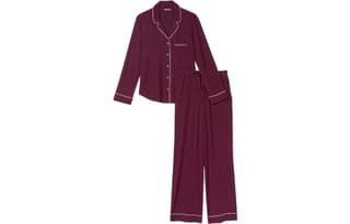 Victoria's Secret Modal Long Pajama Set Pajama Set Red Brown