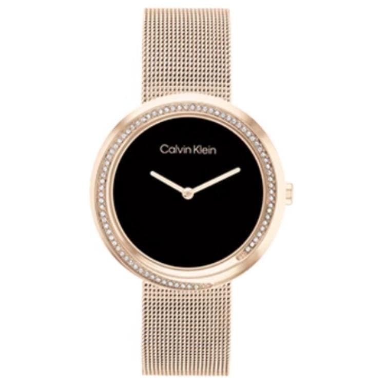 CALVIN KLEIN Wrist Quartz Movement Steel Strap 34mm Black Dial Watch Black Dial