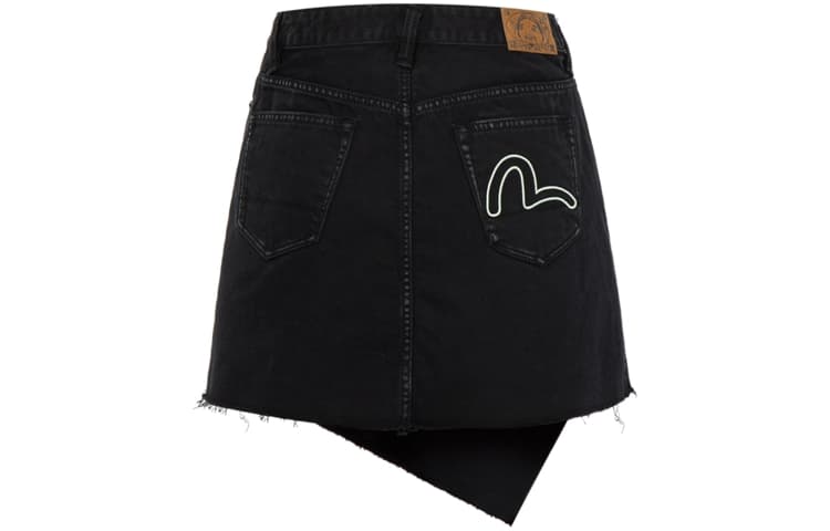 EVISU Short Black Moderate Aline Skirt