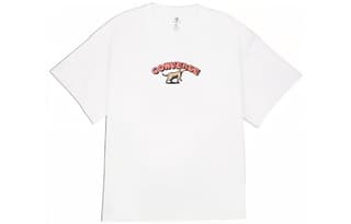 Converse T Shirts White Crew Neck Moderate Straight Fit