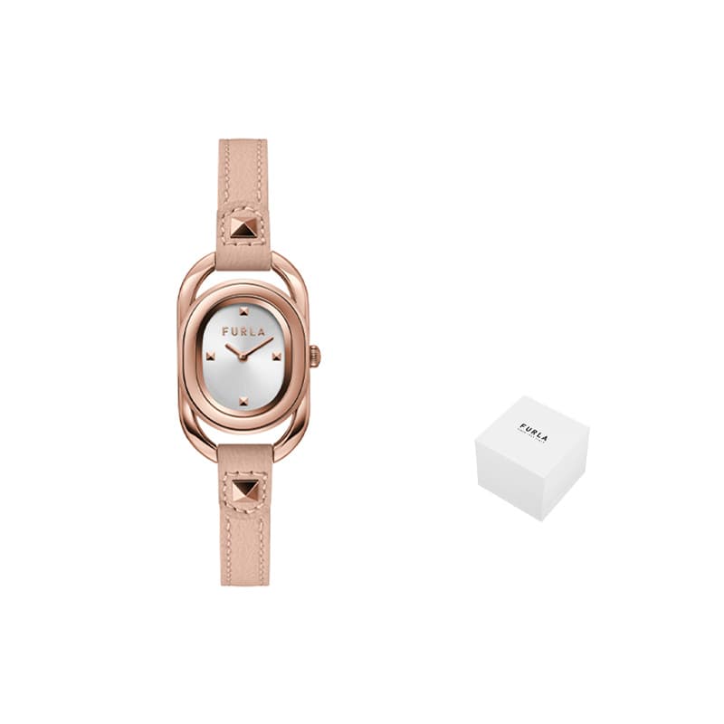 Furla HERITAGE Wrist Quartz Movement Genuine Strap 24mm Silver Dial Watch
