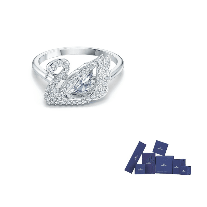 Swarovski Faux Crystal Rings White