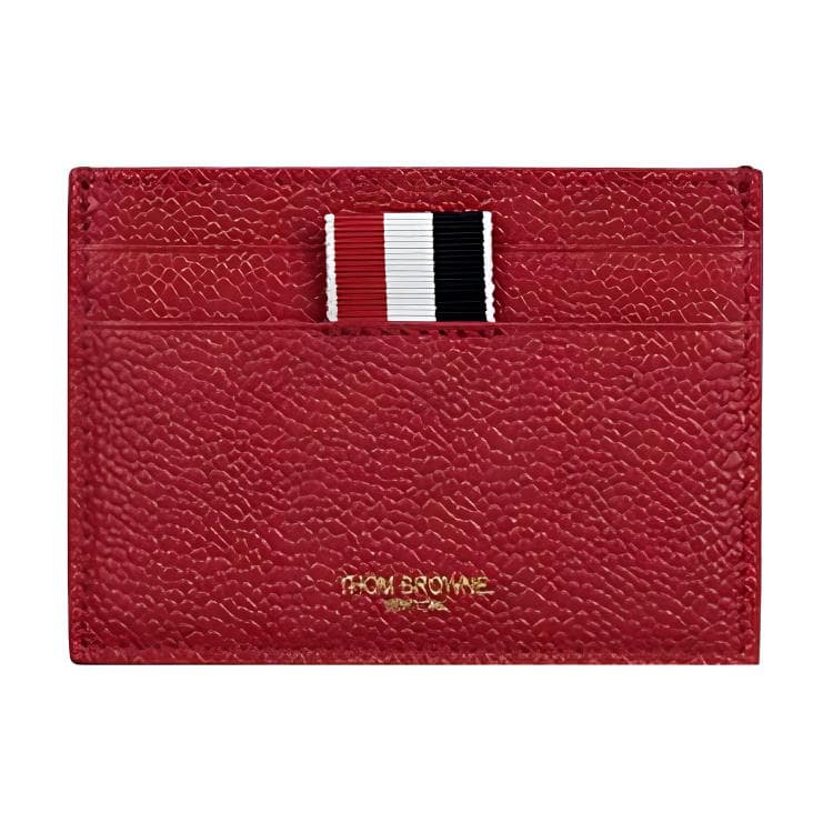 THOM BROWNE· Full grain Calf Card Holder Red Basic Set (Bag+Dust Bag)