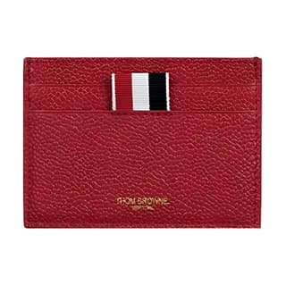 THOM BROWNE· Full grain Calf Card Holder Red