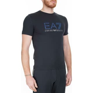 EMPORIO ARMANI T Shirts Night Blue Crew Neck Moderate Straight Fit