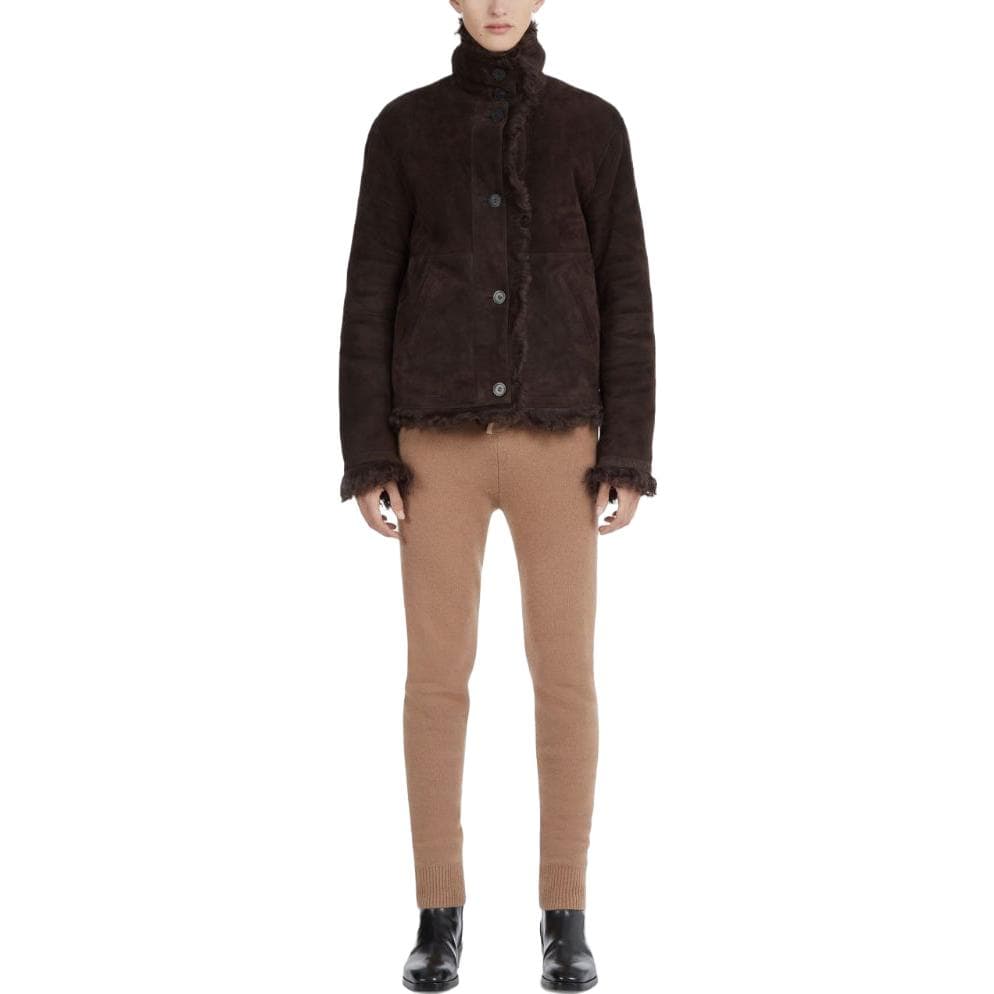 Ferragamo reversible shearling singlebreasted coat