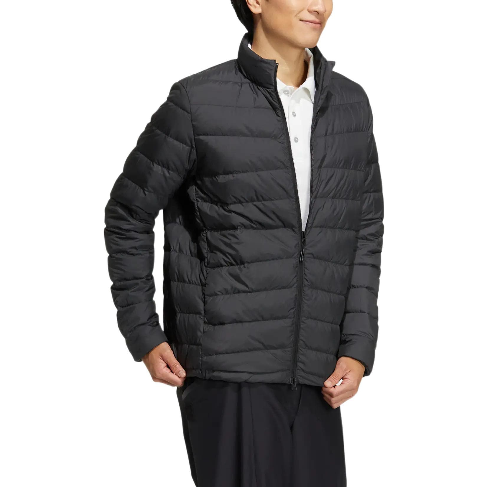 Adidas Down Jackets Black Stand Collar Moderate Straight Fit