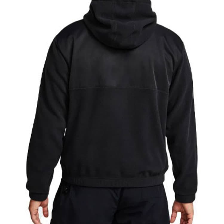 Nike Fleece Paneled Hoodie With Fleece Lining Fleece Clothing Black