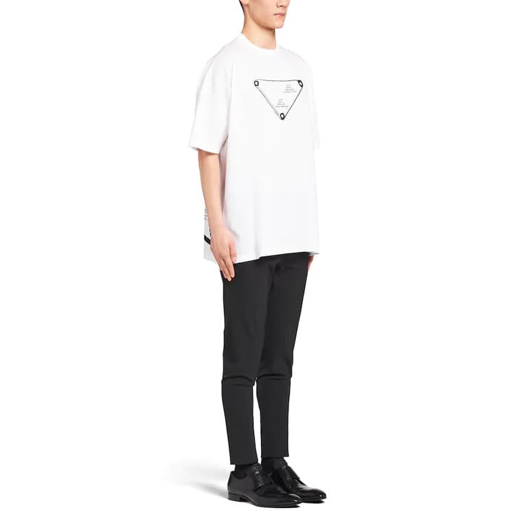 PRADA TShirts White Crew Neck Moderate