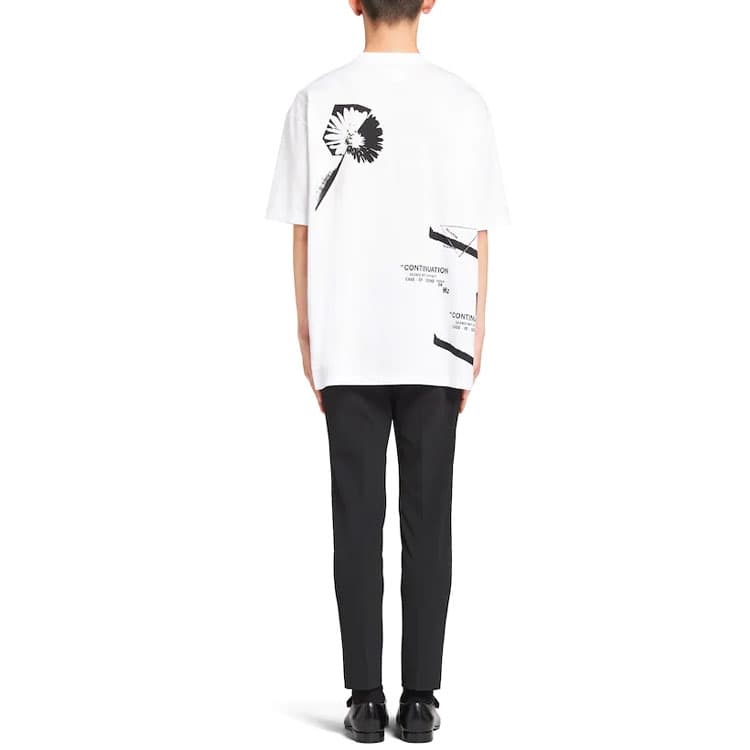 PRADA TShirts White Crew Neck Moderate