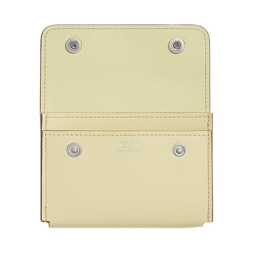 HERMES Hermèsnap Swift Card Holder Milton Yellow