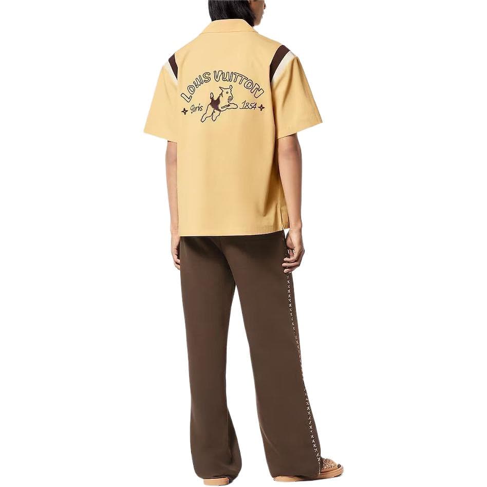 LOUIS VUITTON By Tyler The Creator Embroidered Short Sleeved Cotton Bowling Shirt