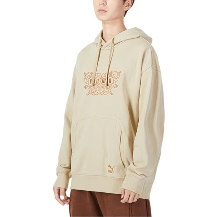 PUMA FIRST MILE Sweatshirts Ecru Hooded Moderate Other