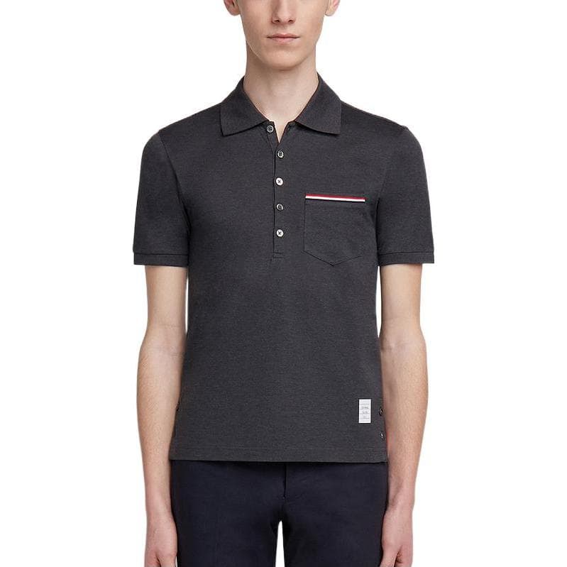 THOM BROWNE Rwb Short Sleeved Polo Shirt