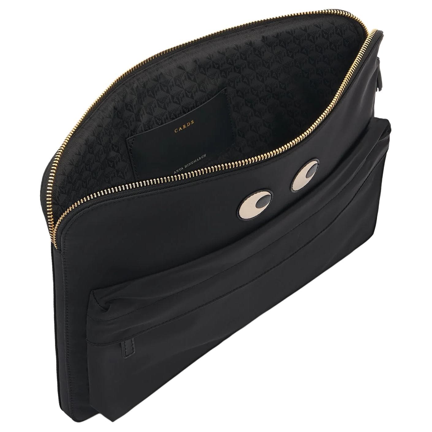 Anya Hindmarch Recycled Nylon Laptop Bag Black
