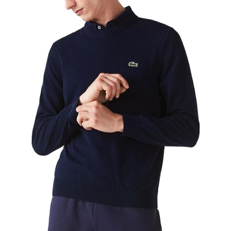 LACOSTE Logo Patch Crewneck Knitted Jumper