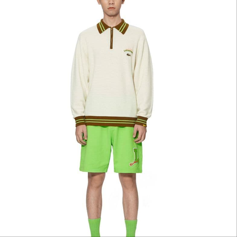 LACOSTE Sweaters Polo Collar Moderate Straight Fit