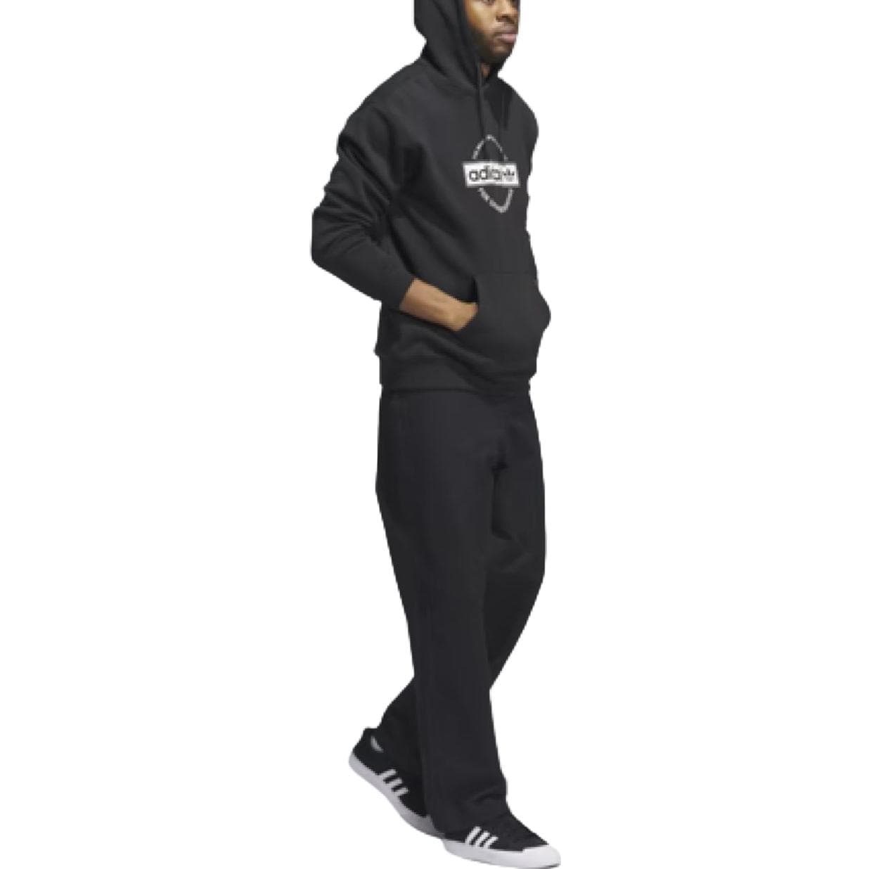 Adidas Sweatshirts Black Hooded Moderate Regular