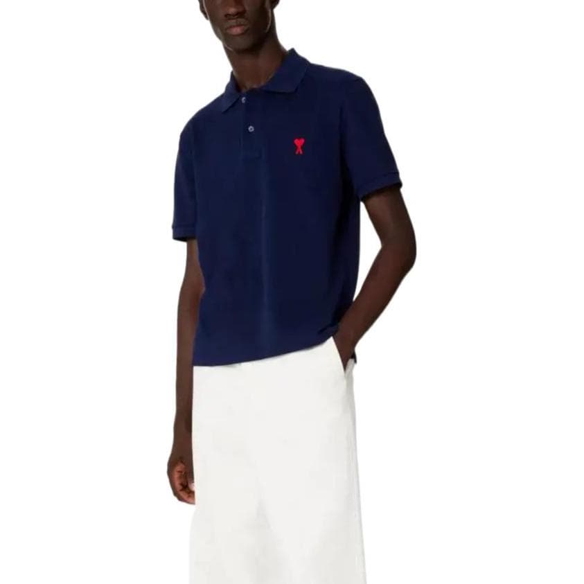 Ami Adc Red Heart Organic Polo