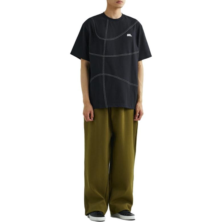 ADER ERROR T Shirts Black Crew Neck Moderate Straight Fit