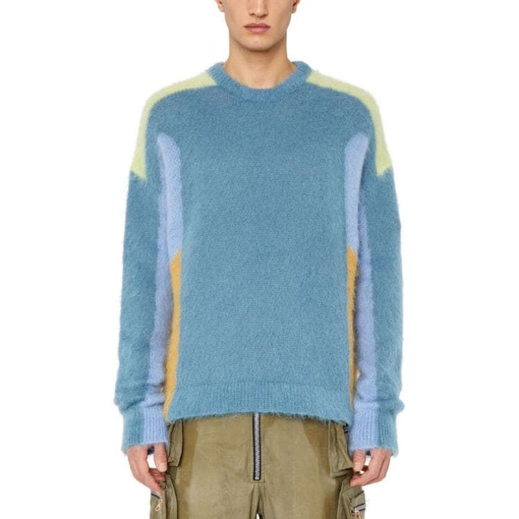 DIESEL Sweaters Blue Crew Neck Moderate Straight Fit