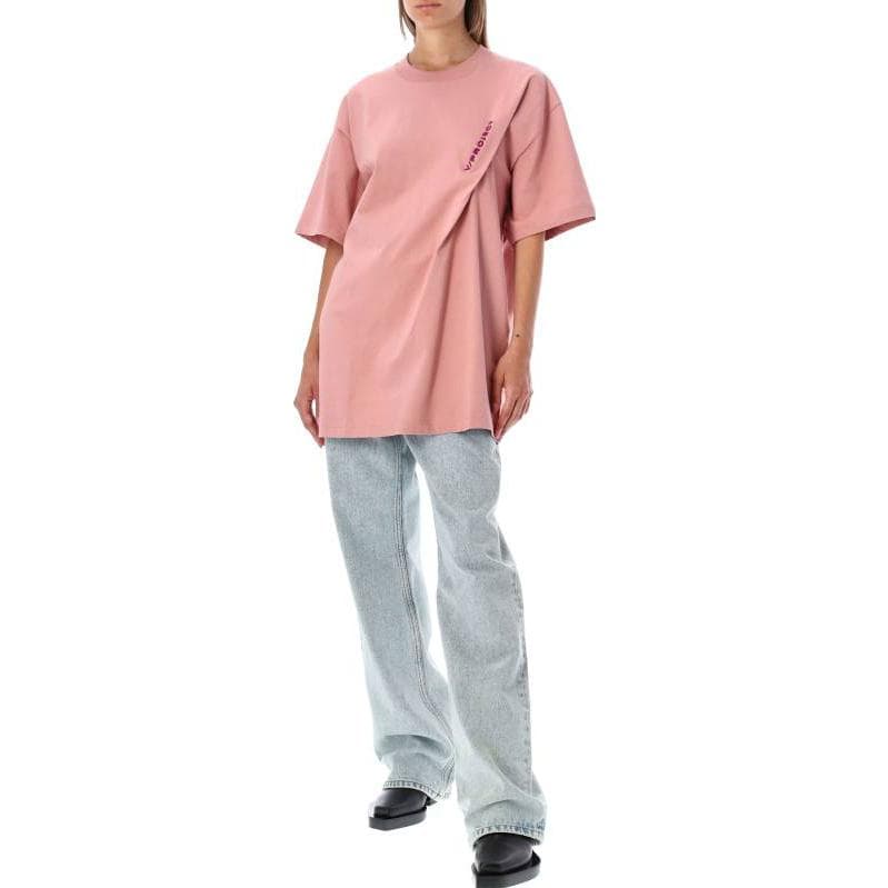 Y/Project T Shirts Pink Crew Neck Straight Fit