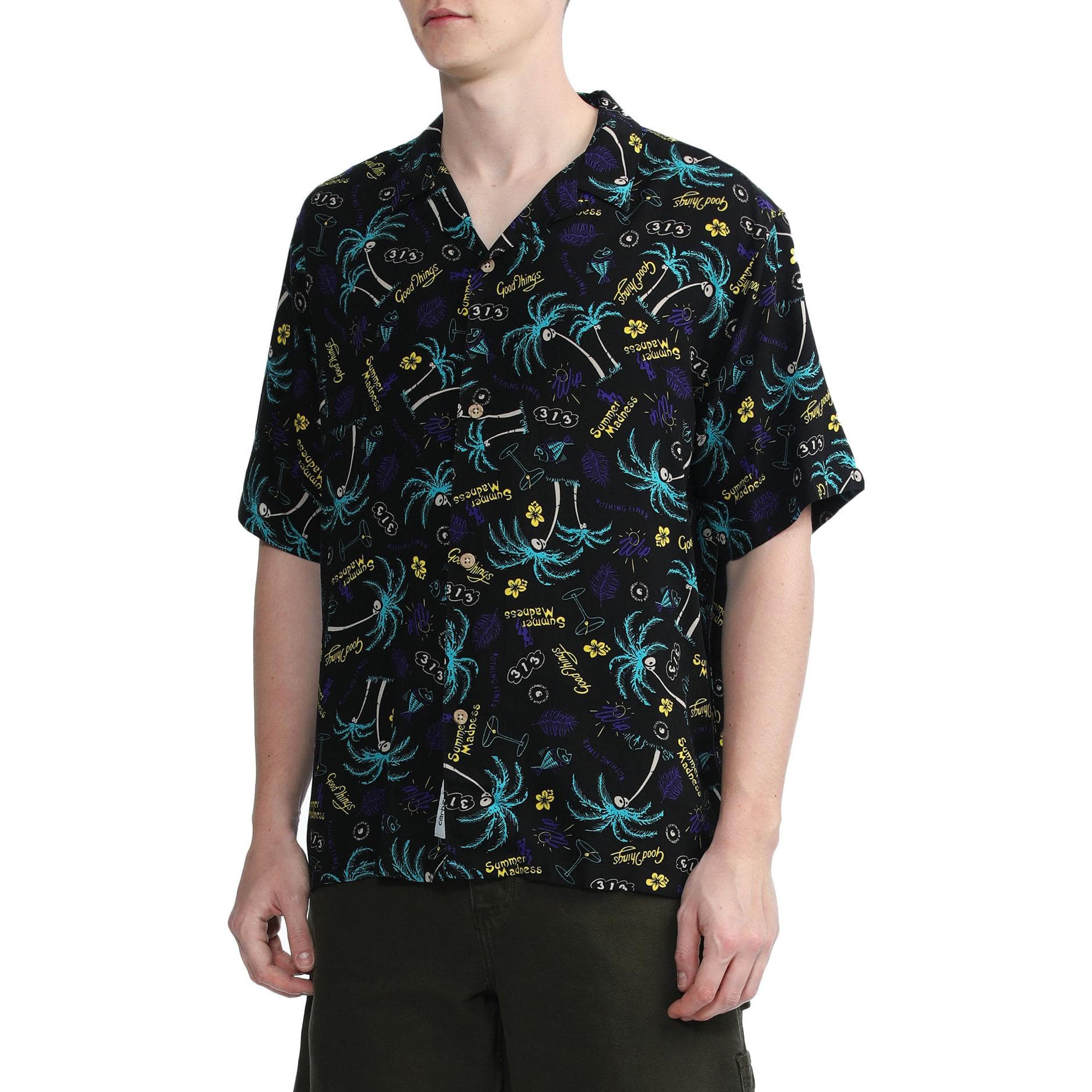 Carhartt WIP Shirts Black Lapel Thin