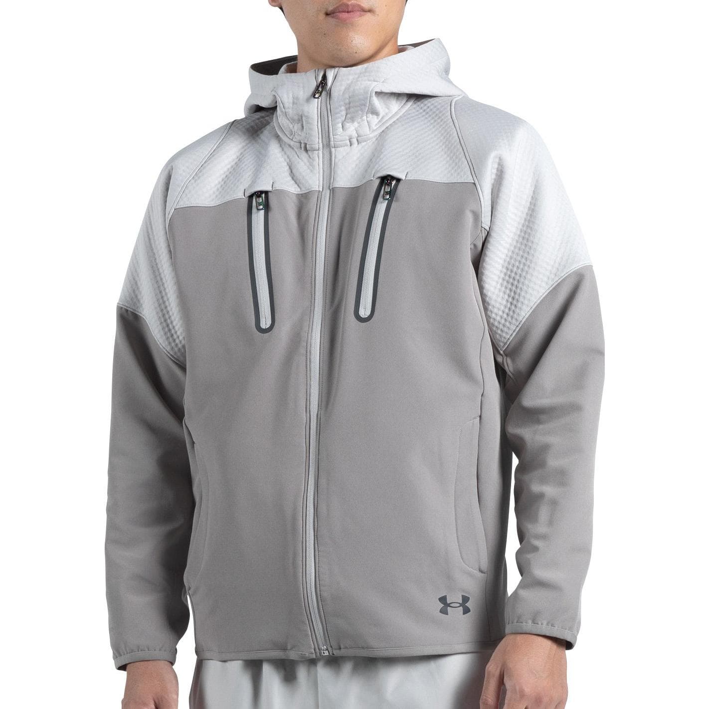 Under Armour Jackets Gray Hooded (Nondetachable) Moderate Straight Fit
