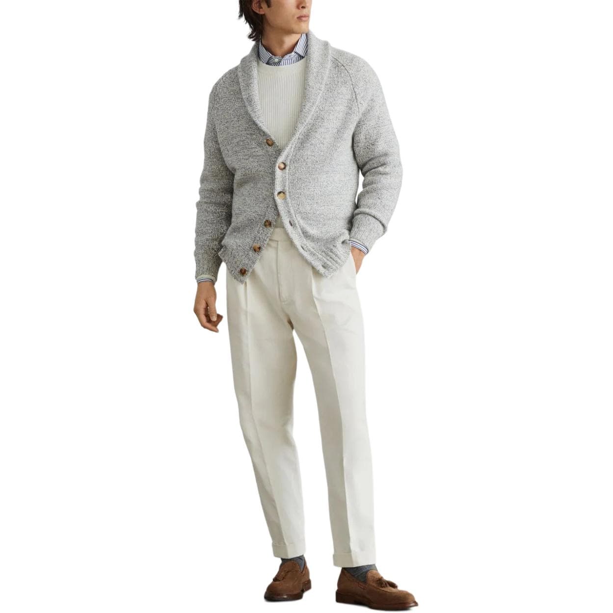 Brunello Cucinelli Raglan Sleeved MoulinΓ© Cardigan