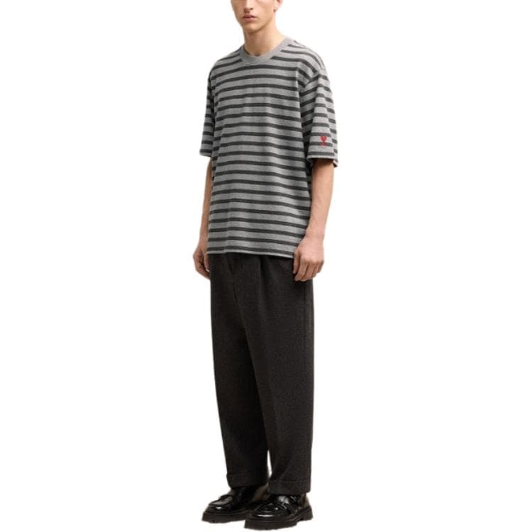 Ami Alexandre Mattiussi Striped Crewneck T-Shirt