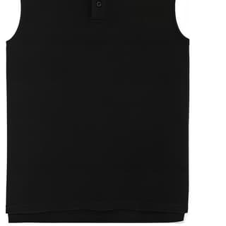 SAINT LAURENT Cassandre Sleeveless Polo Shirt