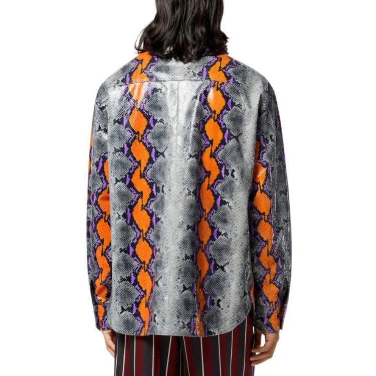 Versace snakeprint shirt jacket