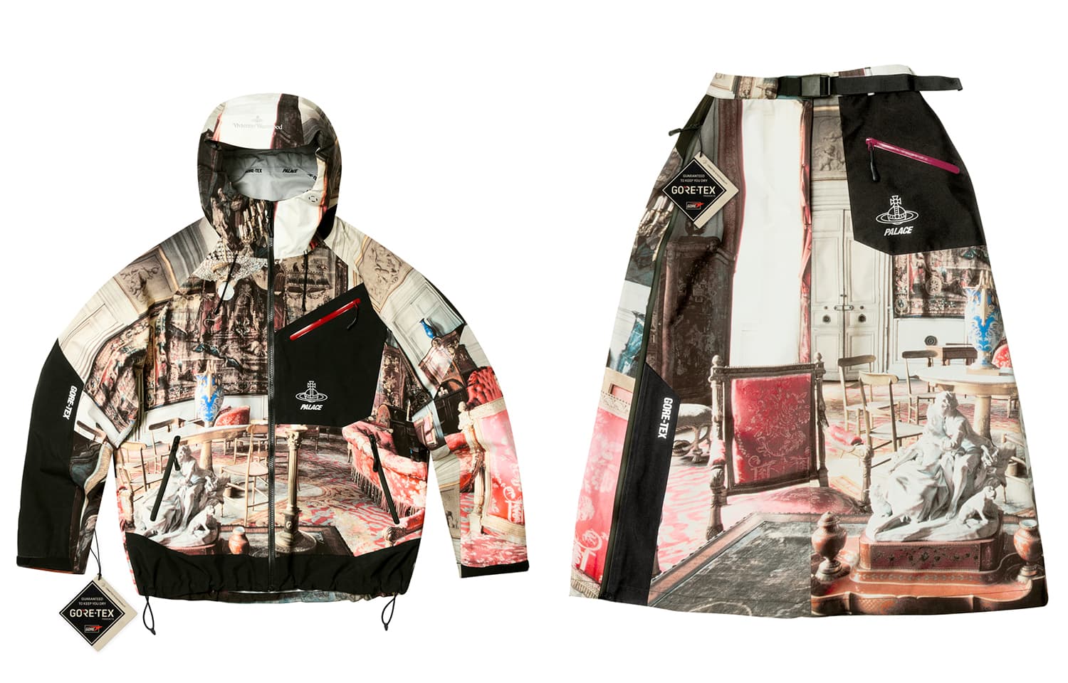 PALACE X Vivienne Westwood GORE TEX Skirt Colour Print